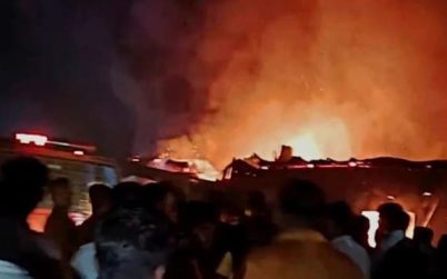 ফরিদপুরের বোয়ালমারীতে আগুনে ১৯ দোকান পুড়ে ছাই