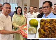 সিলেটে সাতকড়া দিয়ে গরুর মাংস খেলেন প্রধানমন্ত্রী