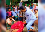 পরকীয়ার অভিযোগে নারীকে ইউপি চেয়ারম্যানের জুতাপেটা, ভিডিও ভাইরাল