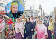 মুফতি আমীর হামজার বিরুদ্ধে ঝাড়ু মিছিল